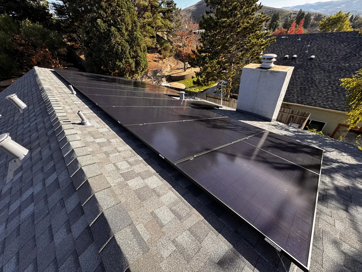 REC 460W solar panels installed on a residential roof